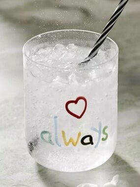 NEW Anthropologie The Love Notes Icon Juice Glass, Set of 2 Glasses